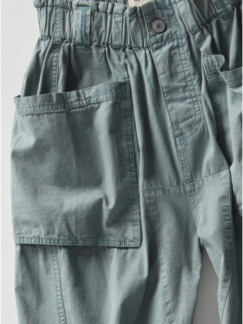 Free peopleLight Green Wide Cargo pants - Picture 7 of 12